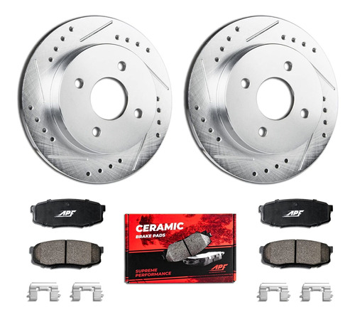 Kit Medio Freno Delantero Para Ford Focus Rotor Perforado