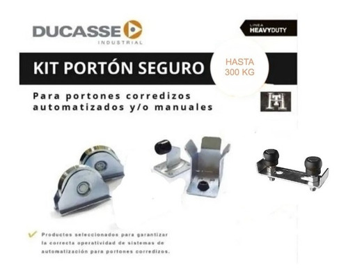 Kit Portón Seguro Ducasse 300 Kg Corredizo Automatizado