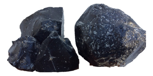 Piedra Obsidiana Negra Bruto Reiki Curativo 800g De 6-12pzs
