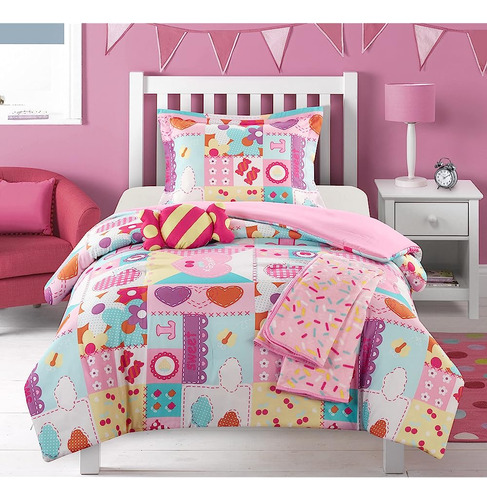 ~? Chic Home Candy 5 Piece Comforter Set Patchwork Cosido La