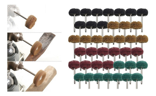 Imagem 6 de 12 de 40pcs Escova Pad Escova Abrasiva Roda Polimento Cning
