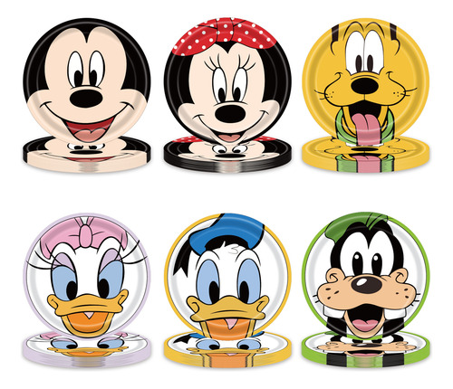 Kit De Conjuntos Mickey Mouse Fiesta Platos 60 Pcs