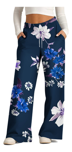 Pantalones De Mujer A La Moda A Rayas Con Estampado Casual C