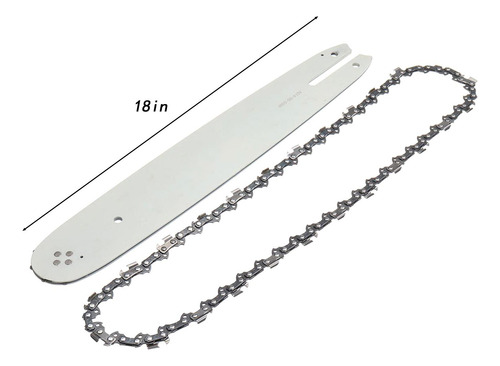 Barra Guía De Motosierra Y Guía De Metal Para Cadena, 18 Pul