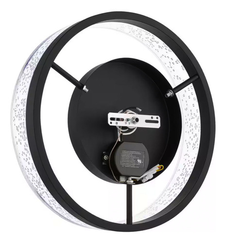 Lampara De Techo Moderna 14'' Montaje Empotrado Estructura Negro