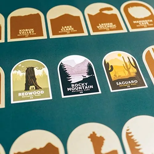 Póster Rascable De Los Parques Nacionales De Ee. Uu. De Enno