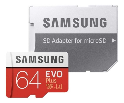Samsung 64 Gb Evo Plus Class 10 Micro Sdxc C/adaptador 80mb