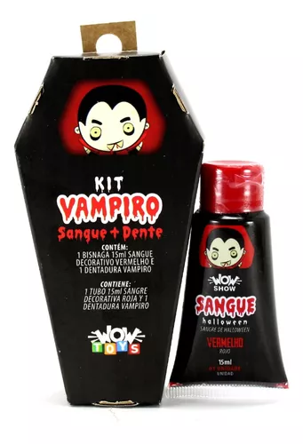 Sangue Falso Para Maquiagem de Vampiro e Machucados com Dentadura, Ferida  em Promoção na Americanas