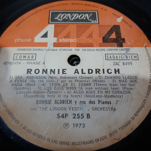 Sin Tapa Disco Ronnie Aldrich Sus Dos Pianos Cl0