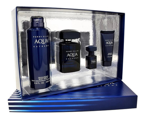 Aqua Extreme By Perry Ellis Set 4pz 100% Original