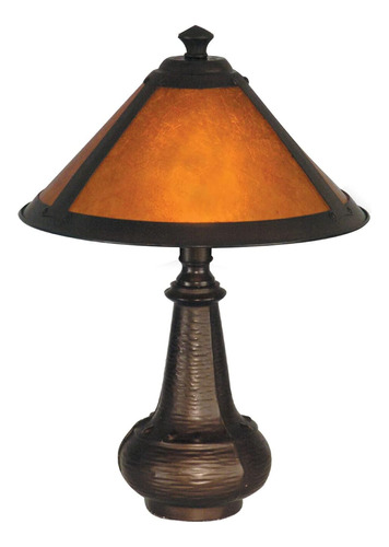 Ta90191 Hunter Mica Accent Lamp, Bronce Antiguo Y Panta...