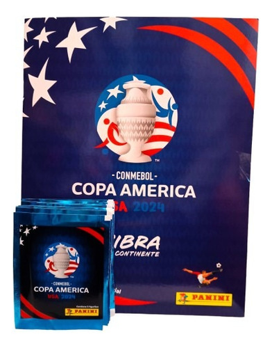 Combo 10 Sobres De Figuritas + Álbum Copa América 2024