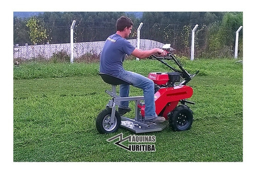 Trator Cortador De Grama Com Roçadeira Para Motocultivador 