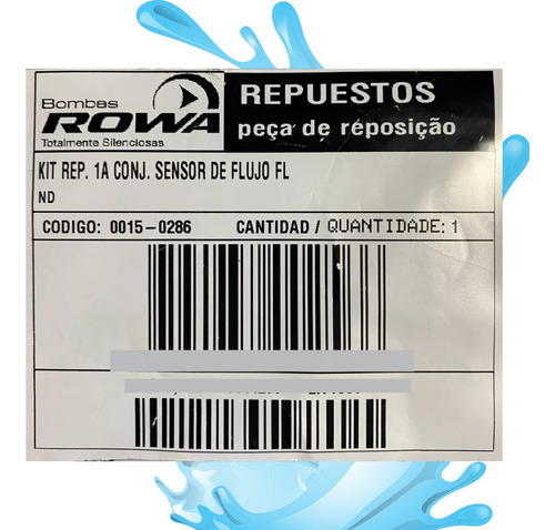 Imagen 5 de 10 de Kit Rowa 1a Sensor Flujo Diafragma Sfl Y Max Sfl 0015-0286