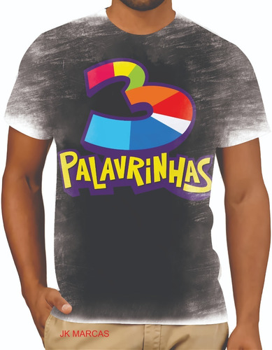 Camiseta Camisa 3 Palavrinha Desenho Infantil Evangélico K7