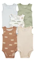 Comprar Paquete De 5 Pañaleros De Animales De Bebé 1s337510 Carters®