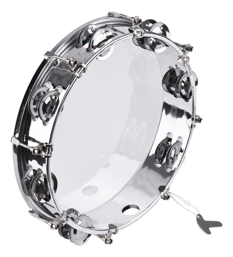 Tambourine Cymbals Instrument Jingles Hand, 10 Pulgadas