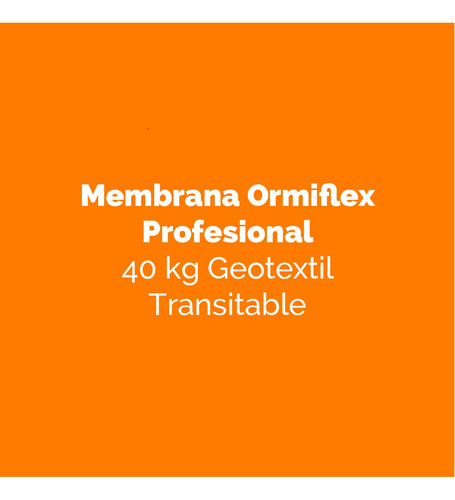 Rollo Membrana Techo Geotextil 4 Mm Ormiflex Profesional