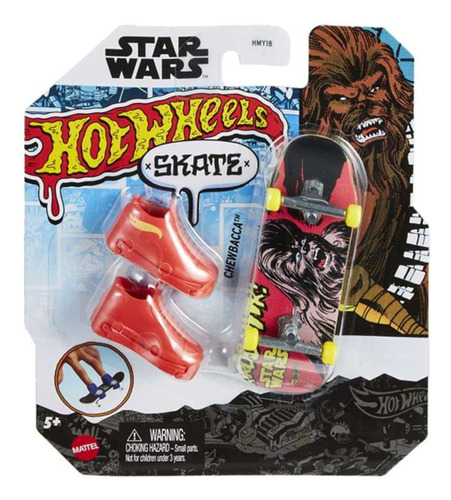 Patineta Chewbacca Star Wars Hot Wheels Skate Y Tenis Finger