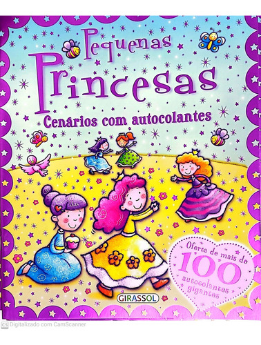 Kit C/4 Livros Cenarios Com Autocolantes + 400 Adesivos, De Girassol. Editorial Equipe Girassol, Capa Mole Em Português