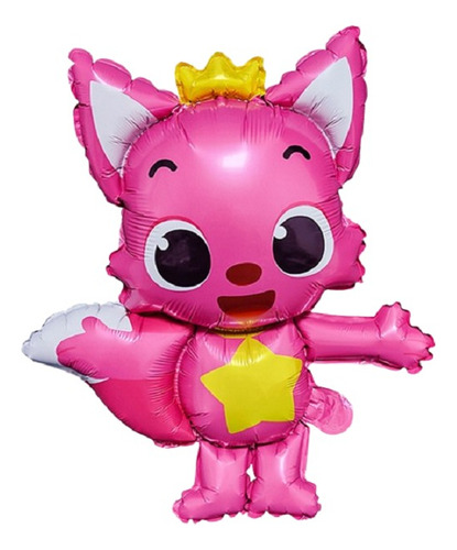 Decoración Cumpleaños Globos Metálicos Baby Shark Pink Fong Color Multicolor