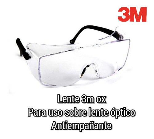 Lentes Seguridad 3m Para Uso Con Lentes Ópticos Antiempañant