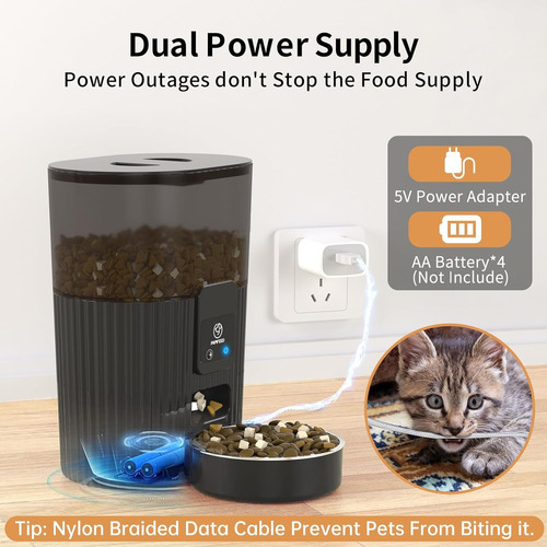 Comedero Automático Wifi Para Gatos Y Perros, 15 Tazas
