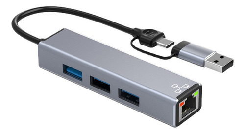 Tarjeta De Red Con Cable Usb De 100 Mbps Rj45 Usb3.0 Hub Ext