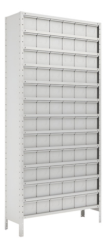 Estante De Aço Com 72 Gavetas | Chapa 24/14 - Edrg-72/580