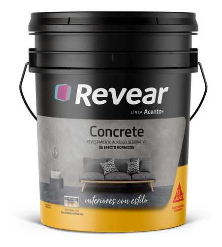 Revestimiento Concrete Revear Acento 25kg Efecto Hormigón