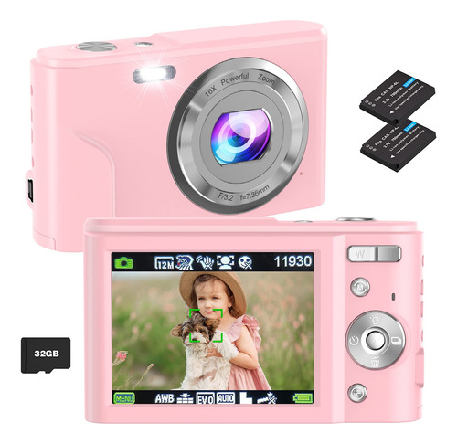 Camara Digital Para Niños Vlogging Fhd 1080p 48mp