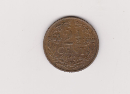 Moneda Antillas Holandesa 2 1/2 Cents Año 1959 Excelente