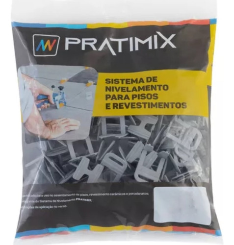 Kit C/100 Clip Nivelador De Pisos 1,0mm Pratimix
