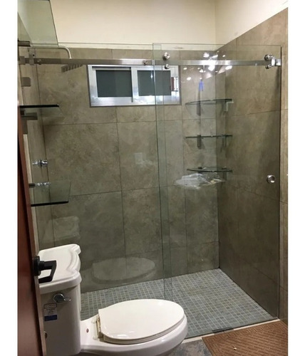 Imagen 2 de 6 de Herrajes Para Cancel De Baño Bacalar Para Vidrio Templado