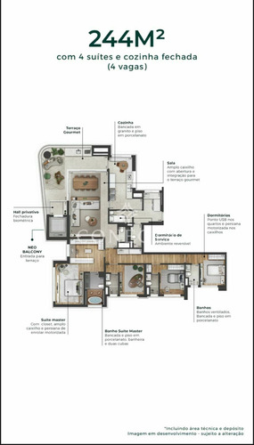 Imagem 7 de 7 de Apartamento Alto Padrão Lançamento Alphaville - 244m - 4 Suites - 4 Vagas - Depósito - Beachtennis - Cnco1015