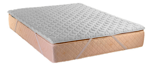 Pillow Top Desmontable Multiflex 140 X 190 Cubre Colchón Color Blanco Diseño de la tela Liso Tamaño del colchón 2 1/2 plazas