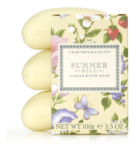 Crabtree & Evelyn Juego De Jabon Triple Molido, Summer Hill