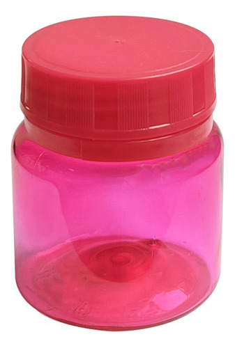 Pote Para Cápsulas Pet 75ml C/ Tampa Lacre (50 Unid) Sabor Rosa C/ Pink