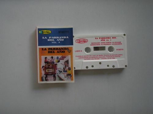 La Parranda Del Año Volmlen 9 Casete Colombia 1994