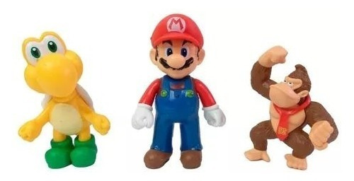 Set X 6 Figuras Muñecos Mario Bros Luigi Juguete Blister