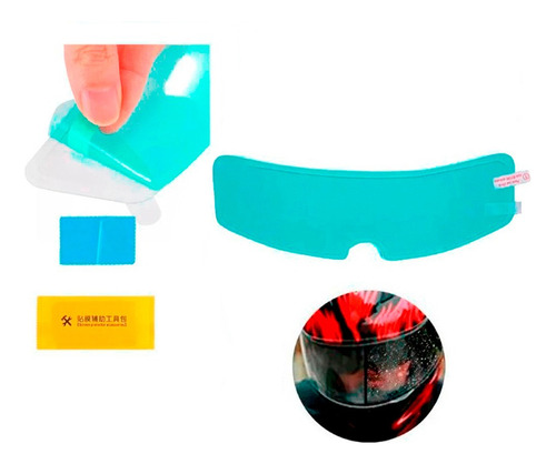 Película Sticker Lamina Antiempañante Casco Visor Moto Visor