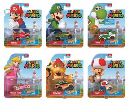 Super Mario Bros Hot Wheels Serie 6 Coches
