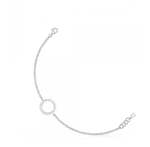 Pulsera Straight Disco De Plata