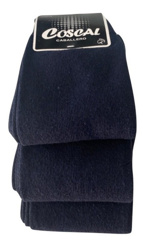 Calcetines Coscal De Vestir Hombre Algodón 10 Piezas Azul Oscuro Liso Unitalla (24cm-30cm)
