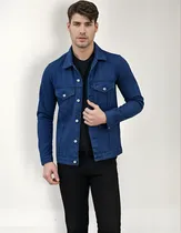 Comprar Chamarra Hombre Vaquera Mezclilla Premium Moda Casual Indigo