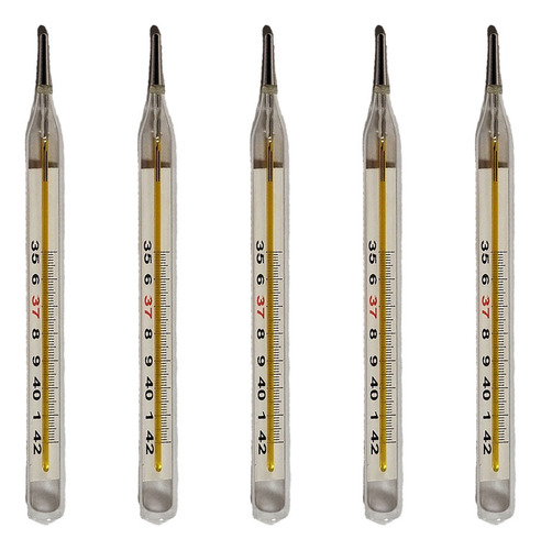 Termómetro Portátil Para Axilas, Termómetro De Mercurio, 5 P