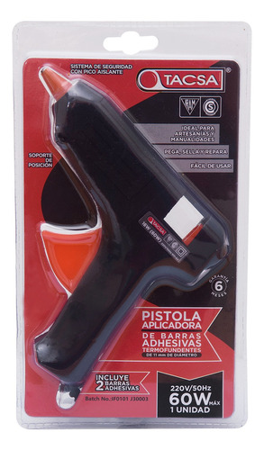 Pistola Aplicadora De Adhesivo En Barra Tacsa 60w Pack X10