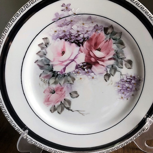 Imagem 2 de 4 de Prato Decorativo Pintado A Mão 21,5cm - P46