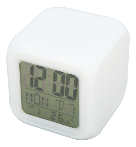 Reloj Led Digital Cool Clock Para Niños, 7 Colores, Que Bril