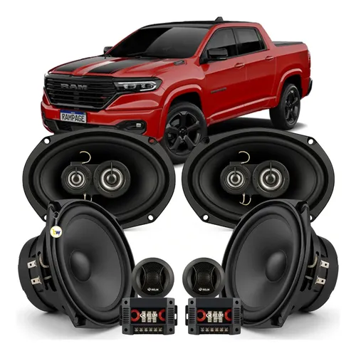Kit Upgrade Completo Par 2 Vias + Par Triaxial Ram Rampage ...